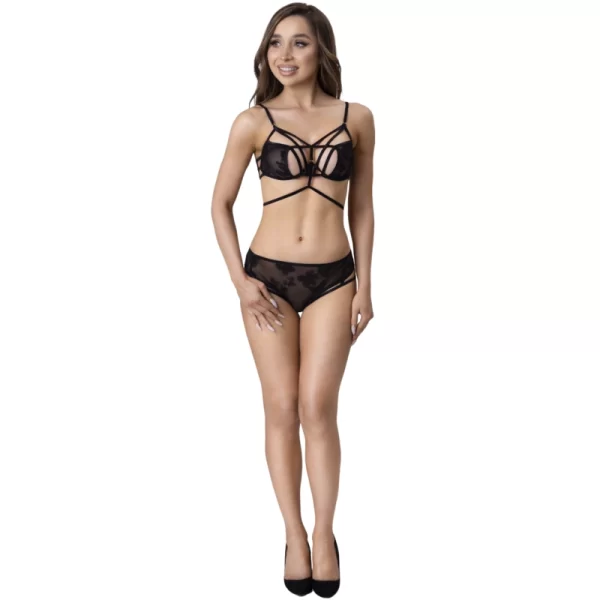 Livco Corsetti Eliana LC 90688 Black Lace Bra & Panty Set S/M