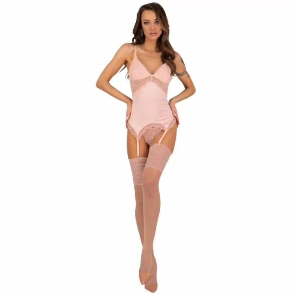 Livco Corsetti Persinne Peach zestaw koronkowy: gorset