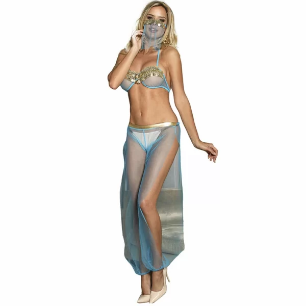 Subblime India Blue komplet bielizny damskiej S/M z ozdobami