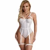 Subblime Body z KoronkÄ… i Paskami BiaÅ‚y S/M - Elegancki Design