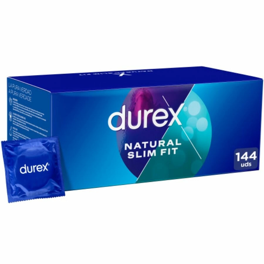 Durex Natural Slim Fit 52mm Condoms 144-Pack - Latex - Boutique Anelma Durex Natural Slim Fit 52mm Condoms 144-Pack - Latex