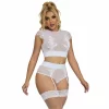 Subblime 954048 komplet bielizny biaÅ‚y L/XL z paskiem do poÅ„czoch