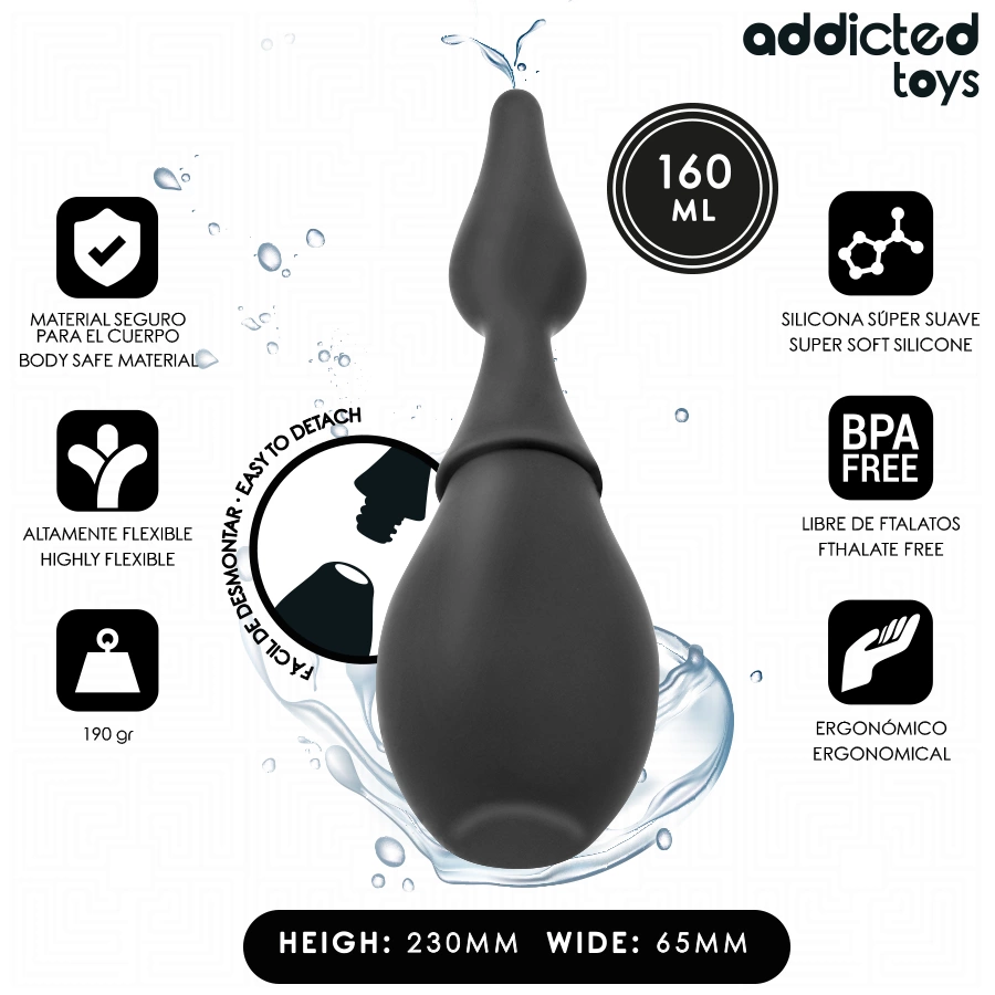 Addicted Toys Model 1 - Przenośny system czyszczący do akcesoriow - Boutique Anelma <h2>Addicted Toys Travel Cleaner Model 1 – Portable Silicone Hygiene System 160ml</h2>