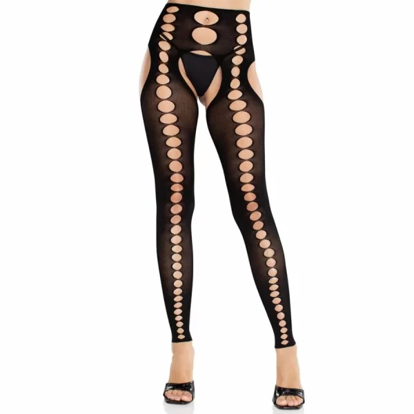 Leg Avenue Seamless Strapless Opaque Stockings Black, One Size