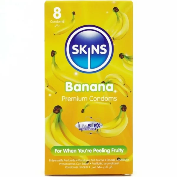 <h2>Skins Banana Premium Condoms 8-Pack – Scented