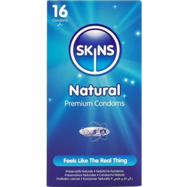 <b>Discover the Skins Natural Premium Latex Protection 16-Pack – your advanced choice for personal safety and comfort.</b><br><br>This expertly engineered set from Skins offers a superior combination of performance