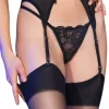 Chilirose CR 4877 Stringi koronkowe czarne S/M - komfort i styl