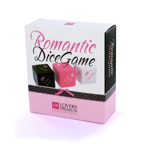 <p>Discover new ways to connect with your partner through the LoversPremium Dice Game Romantic – a thoughtfully designed 3-piece dice set for couples. This engaging activity set includes three uniquely colored dice: the pink die suggests a body area