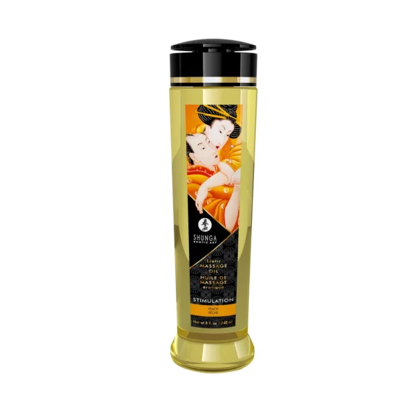 <p><strong>Shunga Massage Oil Stimulation Peach Blossom 240ml</strong> is a premium botanical massage oil designed for those who appreciate exceptional care and natural ingredients in personal wellness routines. Crafted by Shunga