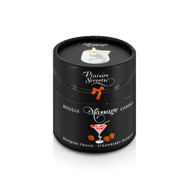 Plaisirs Secrets Massage Candle 80ml - świeca do masażu o zapachu Daiquiri Strawberry - Boutique Anelma <p>Discover the Plaisirs Secrets Massage Candle Daiquiri Strawberry 80ml – an innovative blend of ambiance and skin care designed for relaxing home rituals. Crafted with a natural