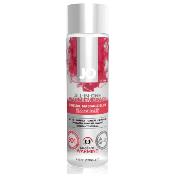 <p><strong>System JO All-In-One Massage Glide Warming 120ml – Advanced Silicone Formula</strong></p>