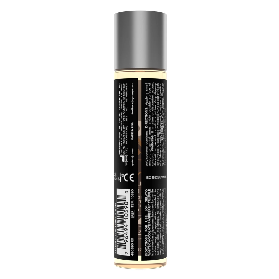 System JO H2O Gelato White Chocolate Raspberry Truffle 30ml - żel wodny - Boutique Anelma <p><strong>System JO Gelato White Chocolate Raspberry Flavored Lubricant 30ml</strong> is a premium water-based formula designed to elevate comfort and harmony during intimate moments. Crafted to deliver an exceptionally smooth and gentle glide