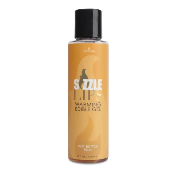 Sensuva Sizzle Lips Edible Warming Gel Butter Rum 125ml