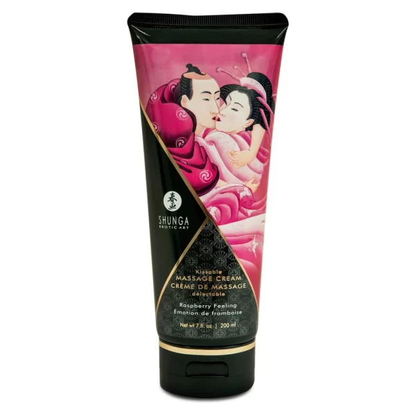 <p>Experience luxurious body care with the Shunga Massage Cream Raspberry 200ml – a premium formula designed to transform your intimate moments into a delightful sensory ritual. Crafted for couples seeking an elevated massage experience