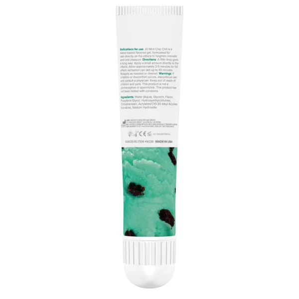 <p>Discover a unique fusion of cool mint and rich chocolate with the JO Flavored Arousal Gel Mint Chip Chill. This innovative