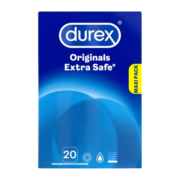 Durex Originals Extra Safe 20 pcs - Enhanced Comfort Protective Covers - Boutique Anelma Durex Originals Extra Safe 20 pcs - Enhanced Comfort Protective Covers