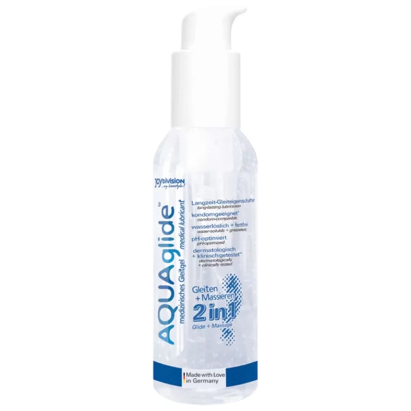 Joydivision AQUAglide 2-in-1 Water-Based Gel 125ml - Massage & Lubrication