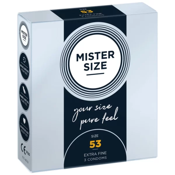 <p><strong>Mister Size 53 mm Anatomically Tailored Condoms – 3 Pieces</strong></p>