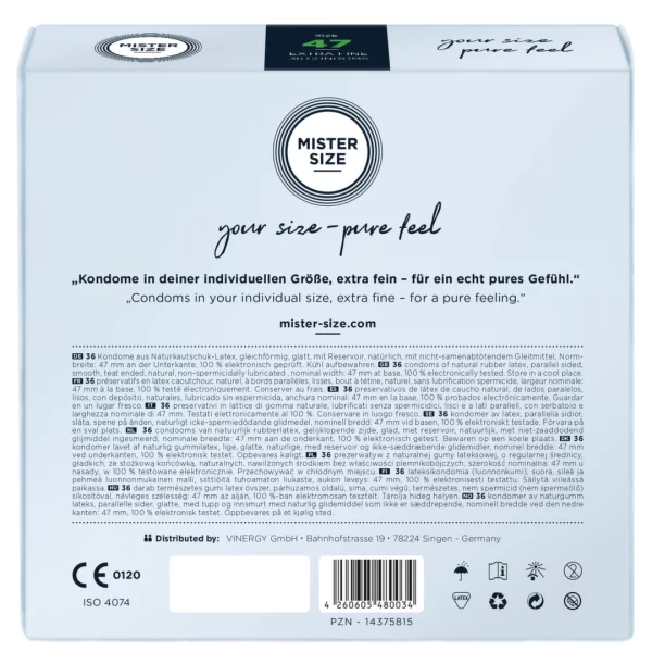 <p>Discover a new level of comfort and security with Mister Size 47 mm condoms