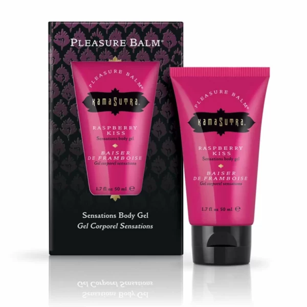 <p>Discover the allure of the Kama Sutra Pleasure Balm Raspberry Kiss – a water-based body gel designed to enhance moments of closeness. This expertly crafted formula delivers a gentle