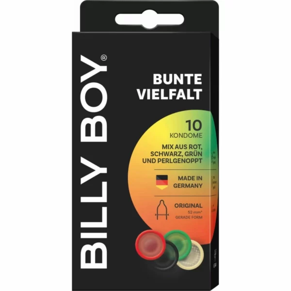 Billy Boy Colorful Variety 12-Pack - Assorted Lubricated Latex Covers