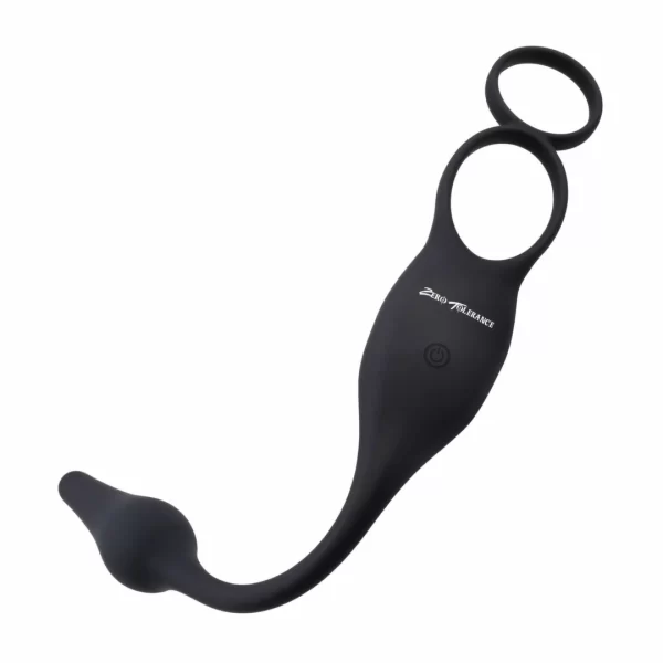 Evolved Novelties Plug & Tug Black Dual Stimulation Silicone System