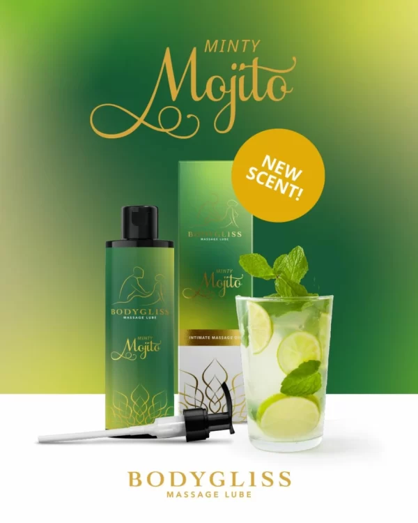 <strong>BodyGliss Minty Mojito Massage & Lubrication Oil 150ml</strong><br><br>Experience advanced care and versatility with the BodyGliss Minty Mojito Massage & Lubrication Oil â€“ a premium dual-purpose formula designed for both relaxing massages and enhanced glide. Developed in the Netherlands