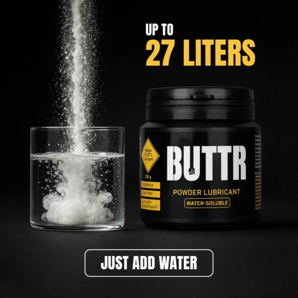 <strong>BUTTR Powdered Lube Lubricant 135g â€“ Customizable Gel Formula</strong><br><br>Experience the next level of versatility and convenience with the BUTTR Powdered Lube Lubricant. This innovative powder-based formula allows you to create a smooth