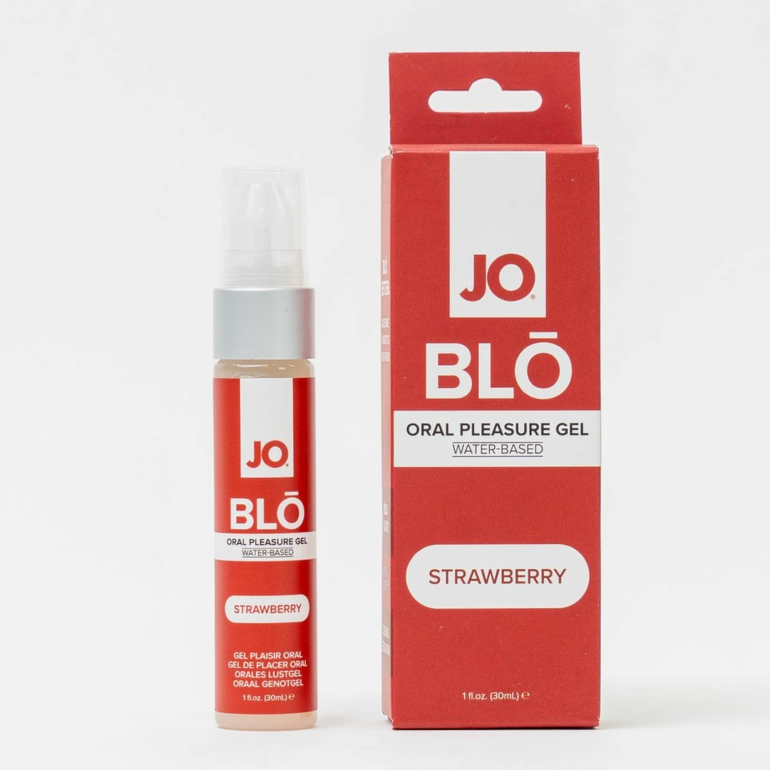 JO BLŌ Oral Pleasure Gel Strawberry 30ml - Cooling Flavored Formula - Boutique Anelma JO BLŌ Oral Pleasure Gel Strawberry 30ml - Cooling Flavored Formula