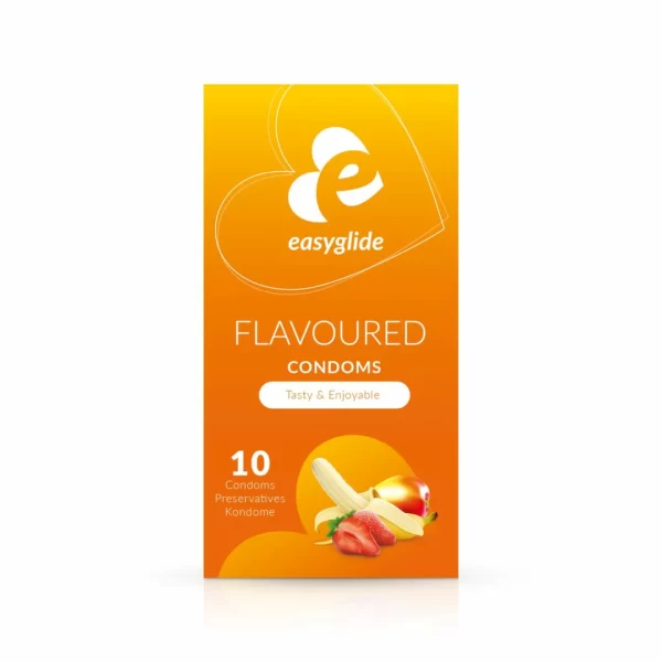 EasyGlide Flavored Anatomical Condoms 10-Pack - Fruit Aroma