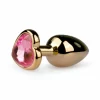 Diogol Aluminium Heart Jewel Plug Small Silver Temperature Play