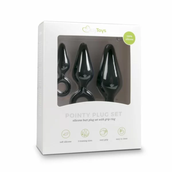 <strong>Discover versatility and comfort with the EasyToys Silicone Plug Set in Black.</strong><br><br>Designed for users seeking safe and customizable experiences