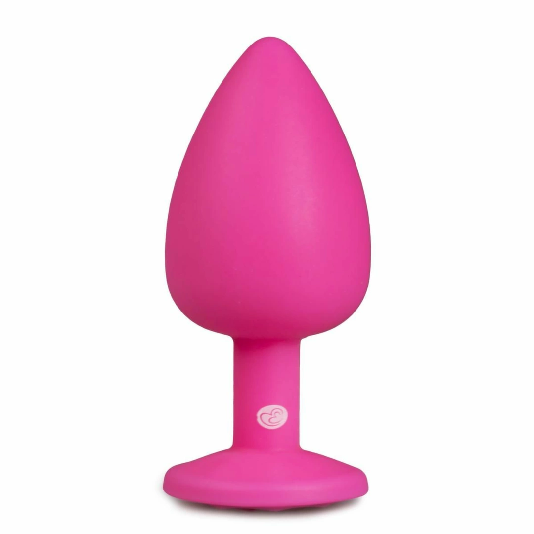 EasyToys Plug silikonowy Large z ozdobnym kryształem rożowy - Boutique Anelma <b>Discover the sophisticated design and exceptional comfort of the EasyToys Silicone Intimate Plug Large Pink with Decorative Gemstone.</b><br><br>This premium model is crafted from high-quality
