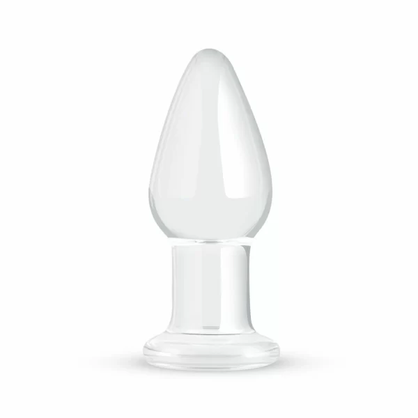 Glas Medium Crystal Clear Glass Intimate Plug - 3.9 cm