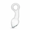 Glas No. 13 Curved Glass Plug with Pull Ring - Transparent