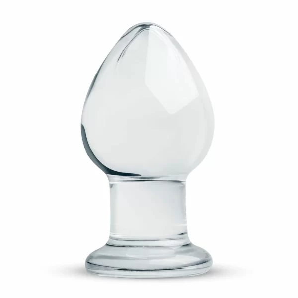 Glas Intimate Plug Model No. 26 Clear Glass Medium Size