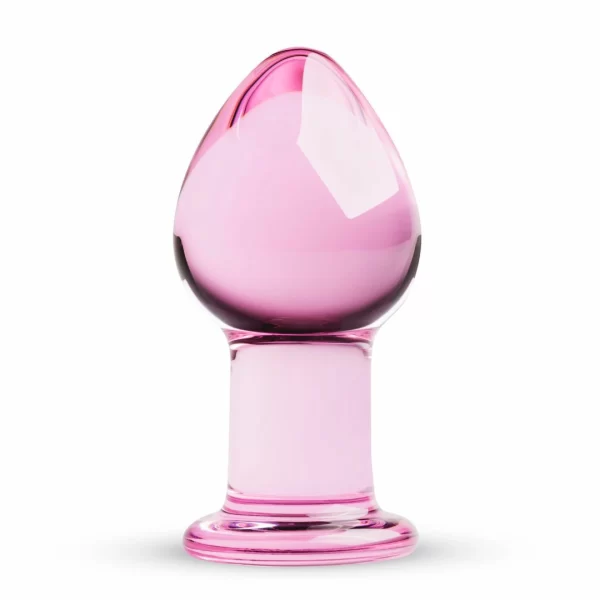 Glas Pink Medium Anal Glass Plug - Smooth Borosilicate