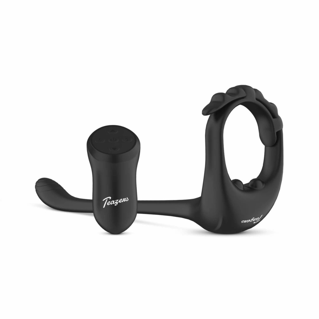Teazers Triple Prostate Model z Pilotem - Regulowany System Wibracji - Boutique Anelma <b>Teazers Triple Prostate Model with Remote Control & Adjustable Ring</b><br><br>Discover advanced comfort and precise stimulation with the Teazers Triple Prostate Model