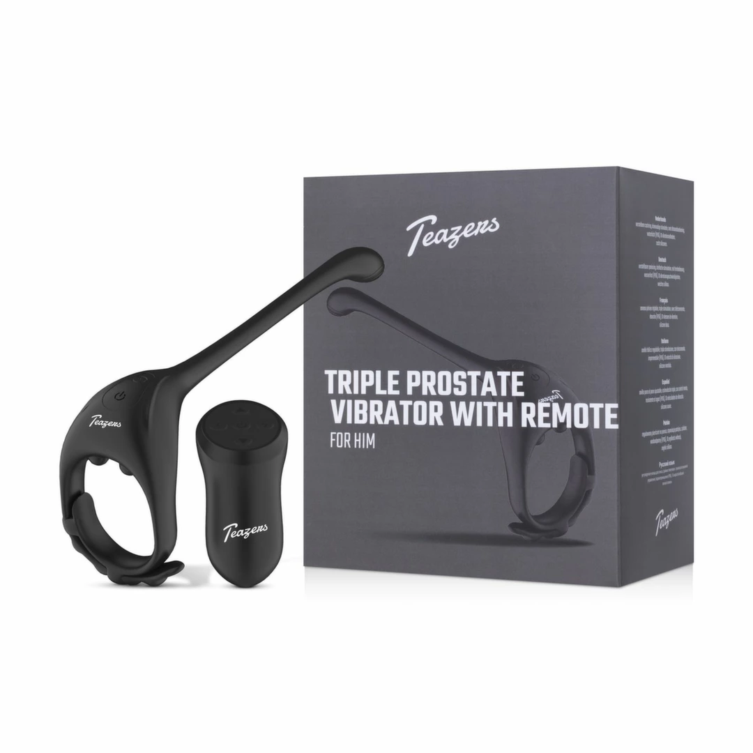 Teazers Triple Prostate Model with Remote Control & Adjustable Ring - Boutique Anelma Teazers Triple Prostate Model with Remote Control & Adjustable Ring