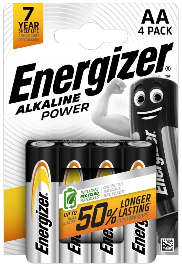 Energizer AA Alkaline Batteries 1.5V 24-Pack (6 x 4pcs) Long Lasting Power
