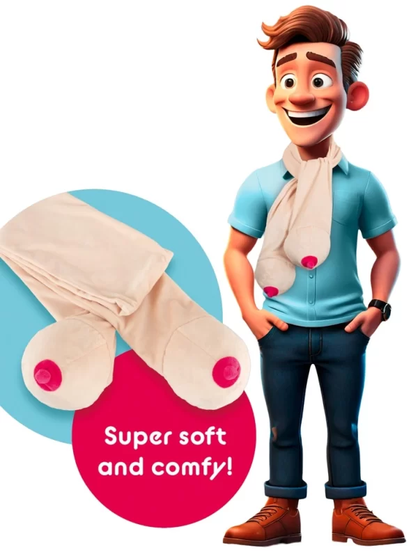 You2Toys Novelty Scarf Nude with Decorative Elements 150cm Polyester