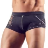NEK Men's Stretch Mesh Pants Black S with Removable Chain Detail