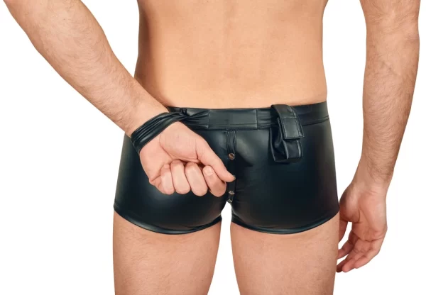 Svenjoyment Bondage Men's Matte Look Pants with Handcuffs S