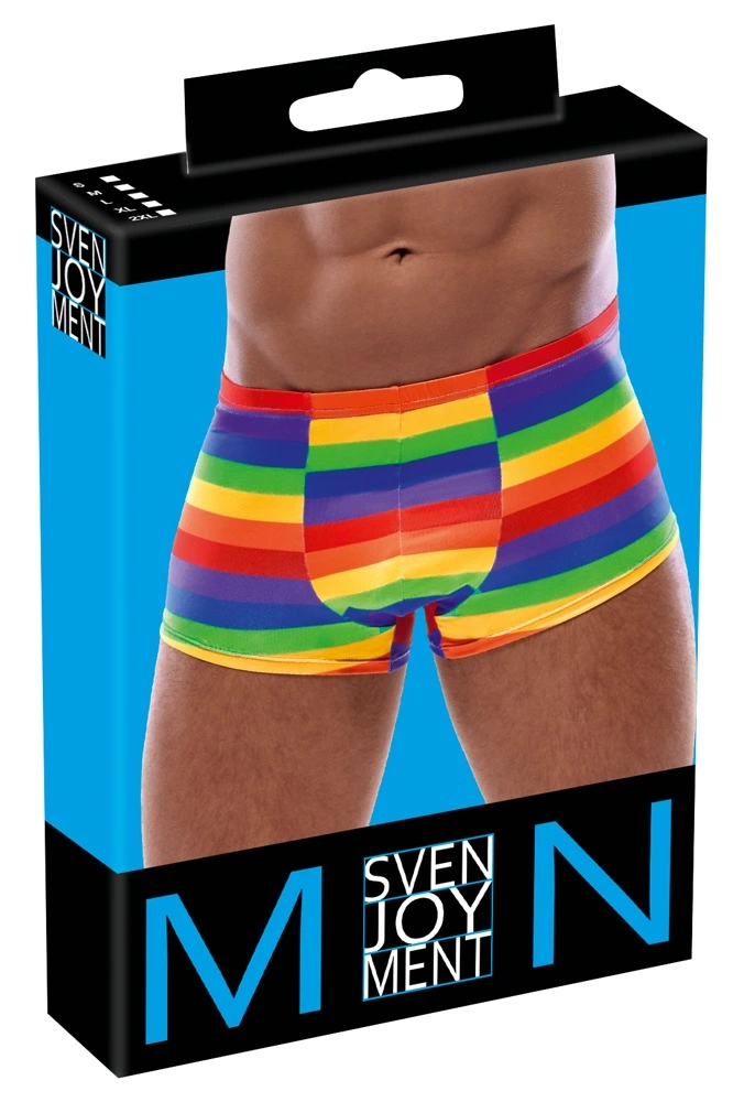 Svenjoyment Bokserki Męskie Rainbow Stripe S - Elastyczne Kolory Tęczy - Boutique Anelma