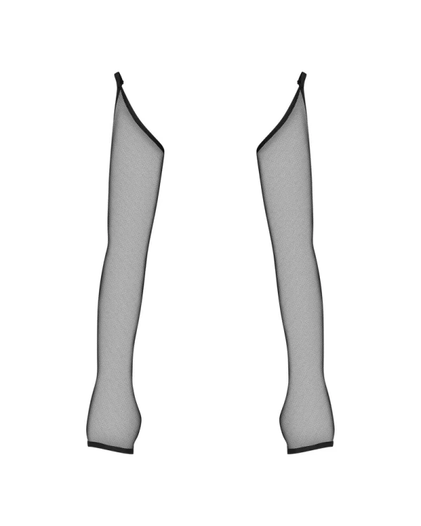 Obsessive Mesh Arm Sleeves Black XS/S - Elegant Long Fishnet Design