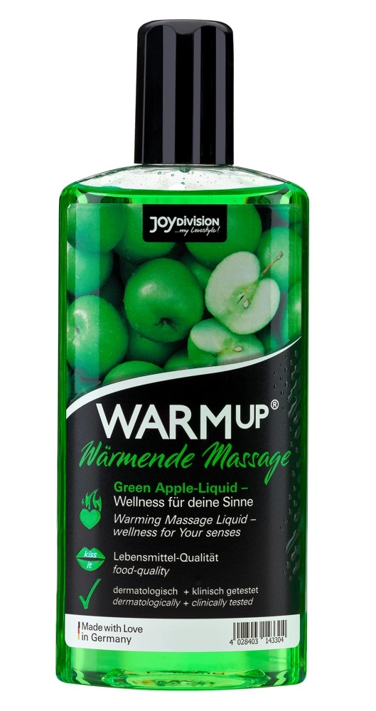 WARMup Massage Liquid Green Apple 150 ml - Warming Scented Formula
