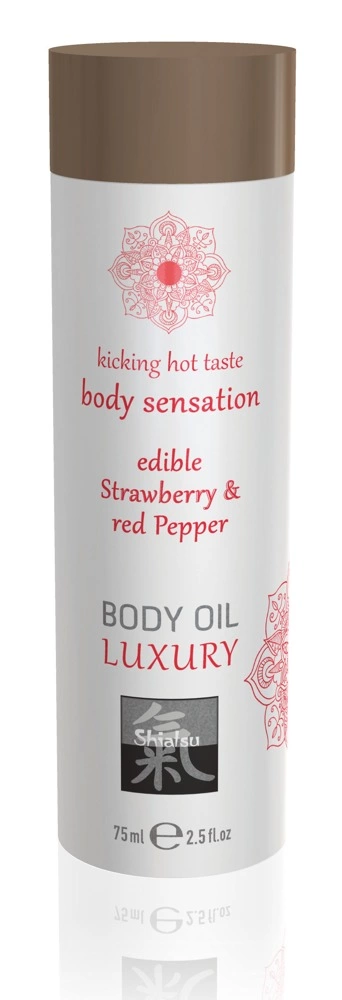 HOT Massage Oil Strawberry & Red Pepper 75 ml - Aromatic Body Care