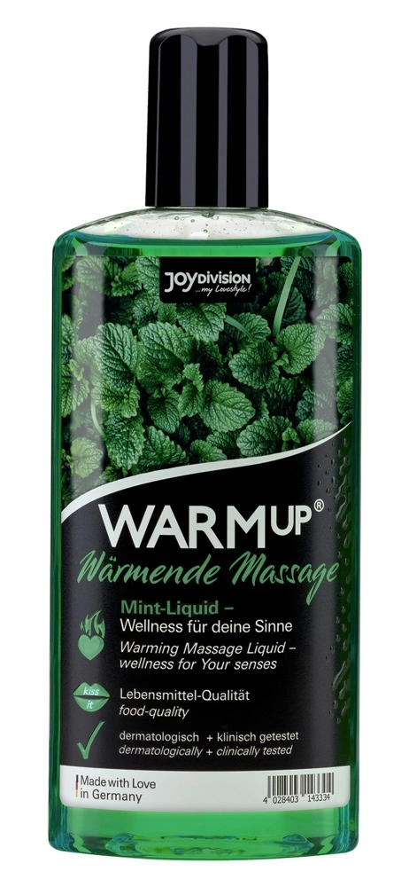 Joydivision WARMup Massage Liquid Mint 150ml Water-Based Warming Effect