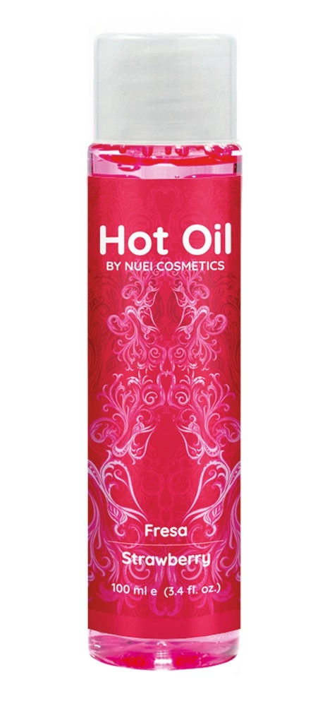 Nuei Hot Oil Strawberry 100 ml - Warming Massage Oil with Strawberry Aroma