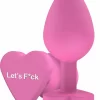 ToyJoy Booty Sweethearts Silicone Plug Heart Base Let's F*ck Black
